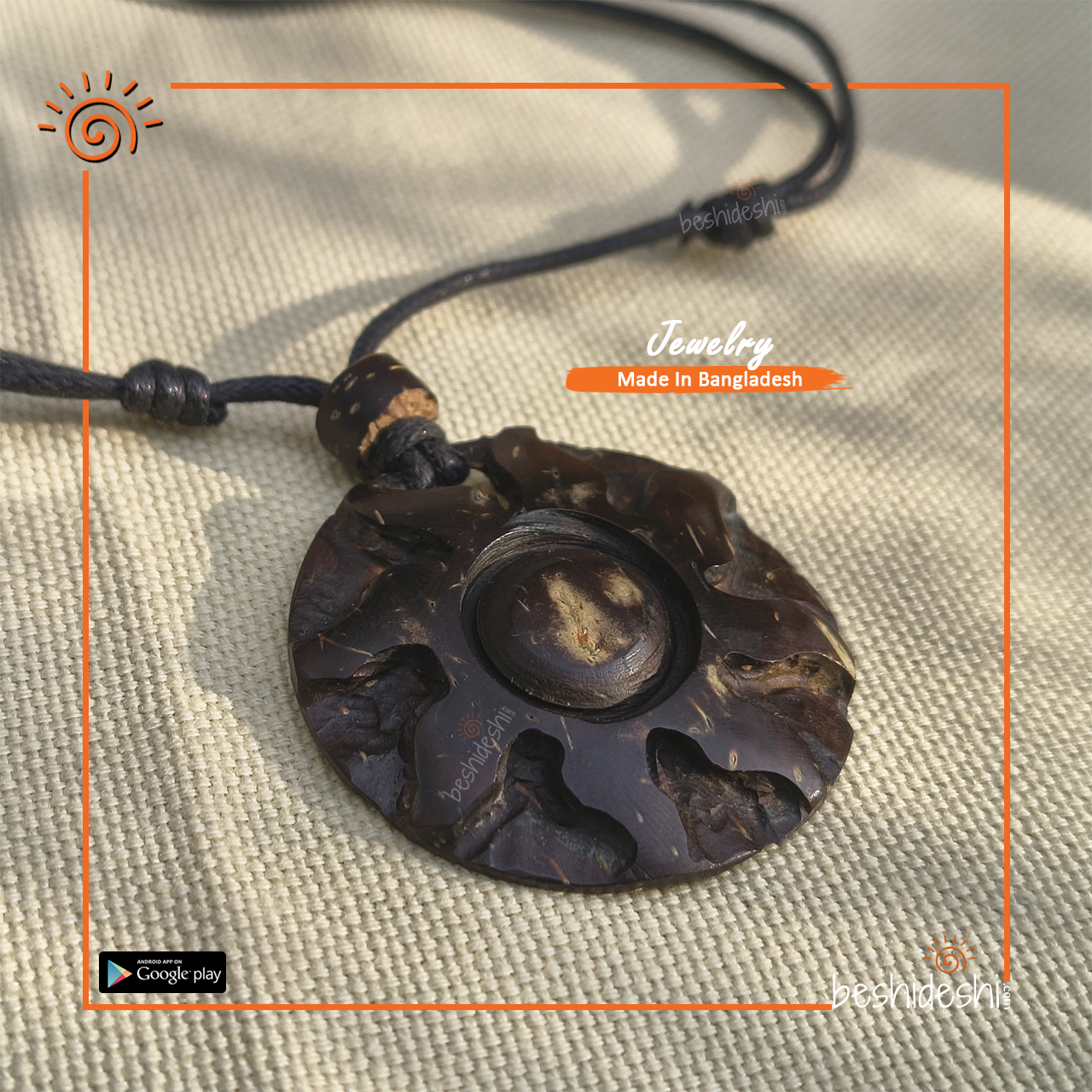 16 Handmade Coconut Shell Neckpiece