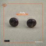 Handmade Coconut Shell Round Tob Earring