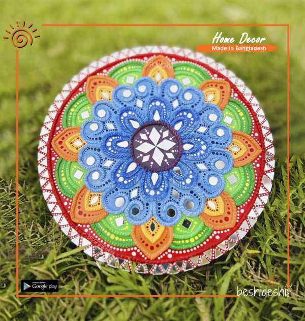 "Pushporekha" Mirror Work Wall Hanging