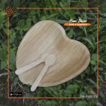 Reusable Areca Heart Shape Plate Set