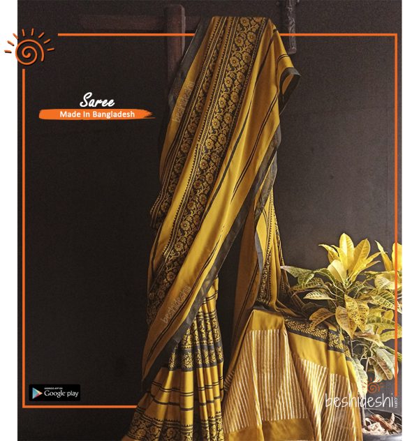 Purna  Silk-georgette Block Print Saree