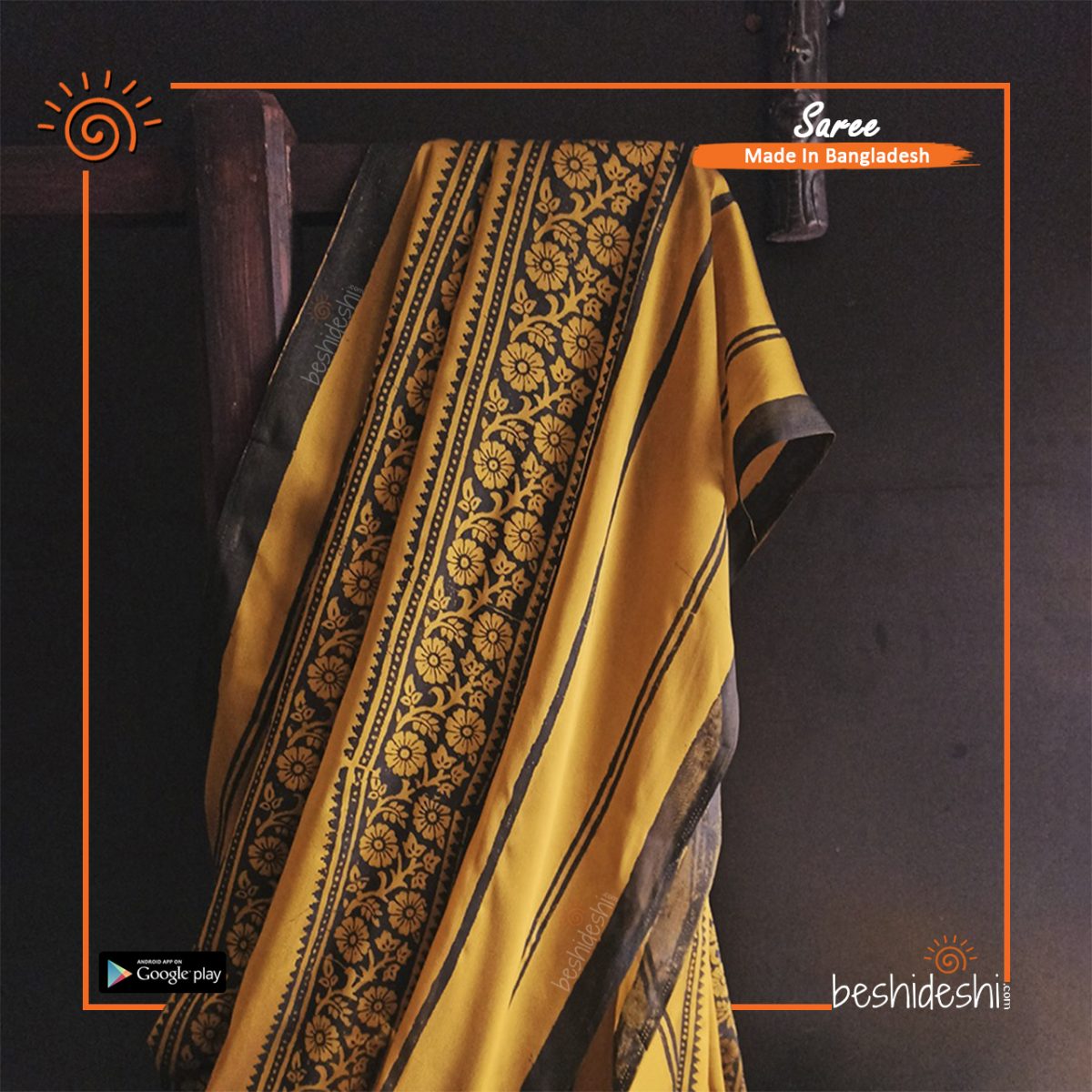 Purna  Silk-georgette Block Print Saree