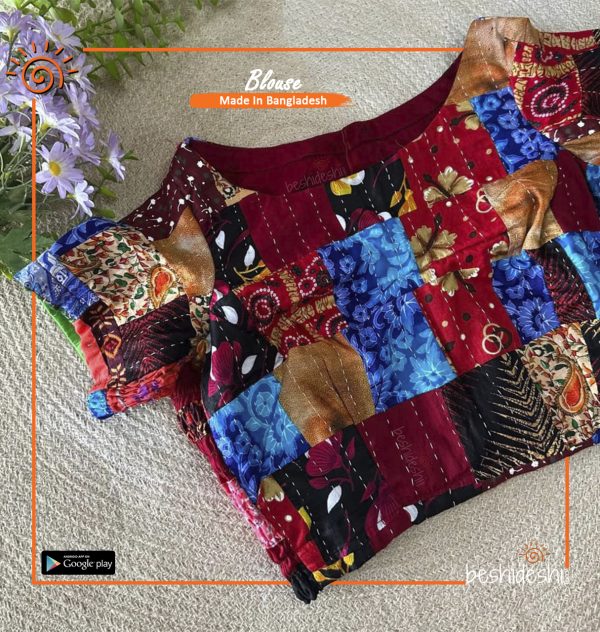 Patchwork Sleeveless Stitched Blouse (S to XL)