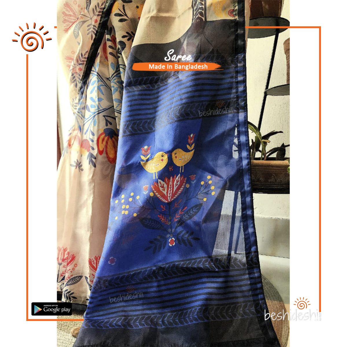 Pakhider Golpo Semi-Maslin Saree