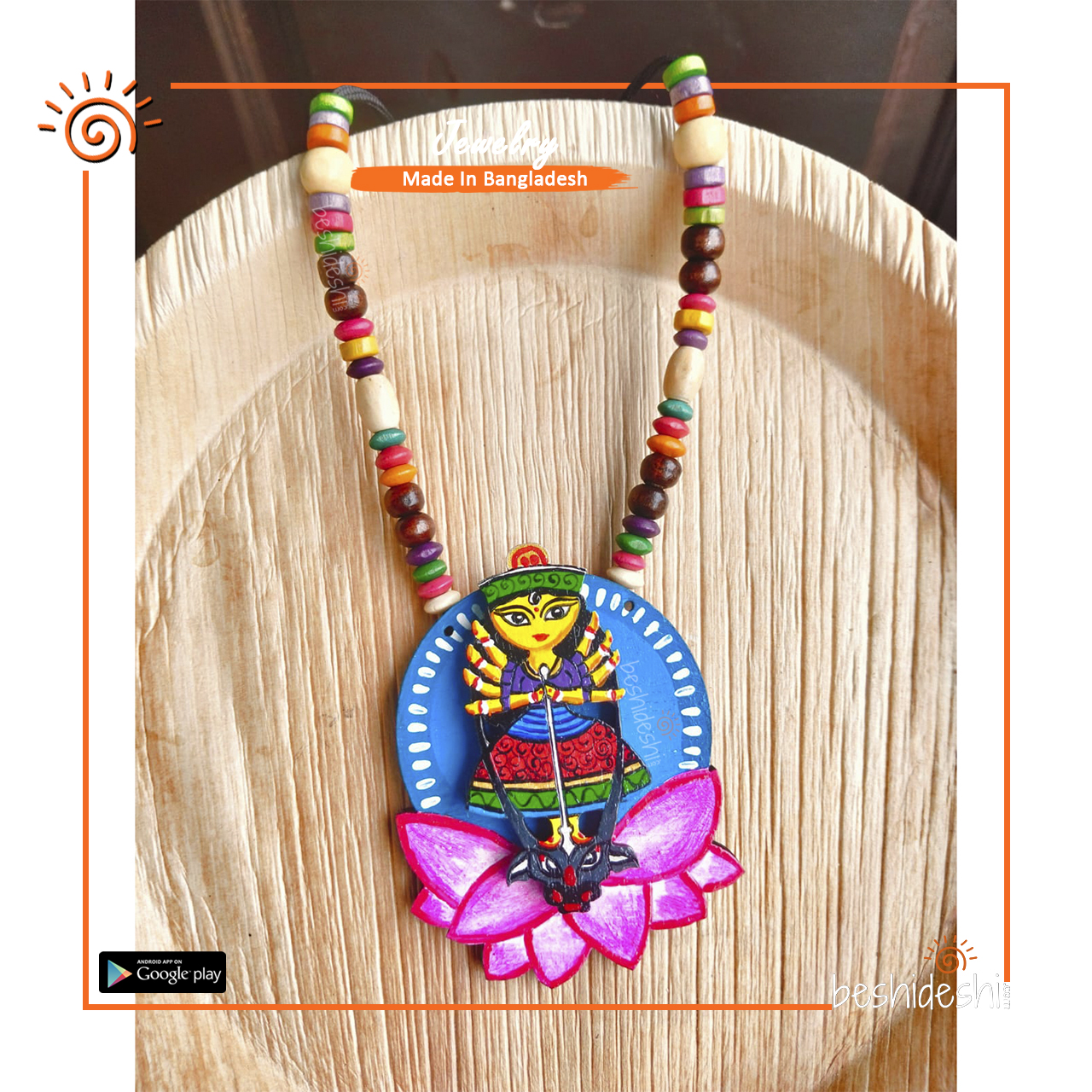 43 Wooden Handmade Neckpiece