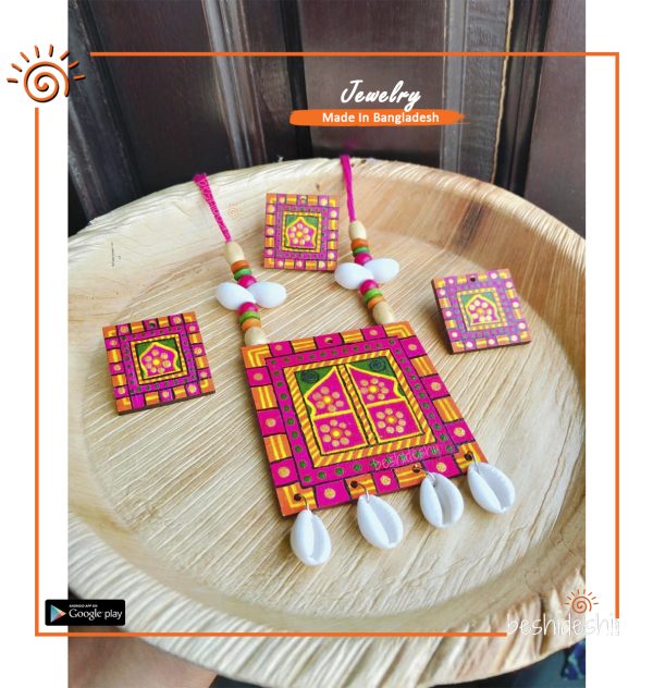 Wooden Handmade Jewelry Set