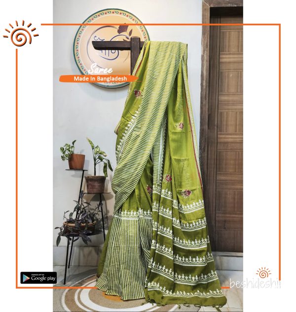 Shyamoli Handloom Block Print Saree