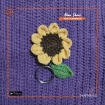 Crochet Sunflower Key Ring