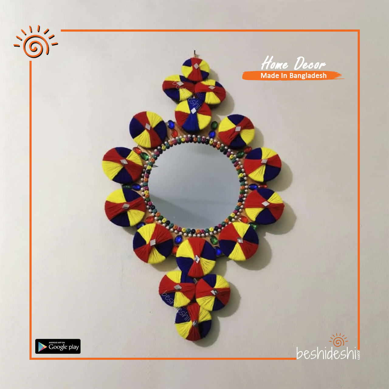 02 Handcrafted Wall Hanging Mirror