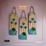 Wooden Hand Painted Wall Décor Set