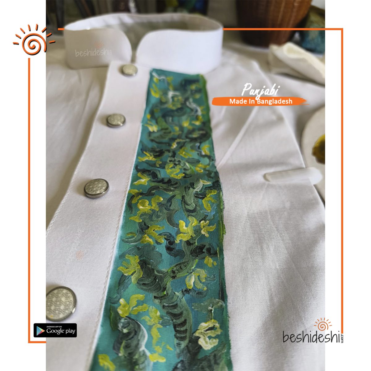 Hand Painted Men's Panjabi