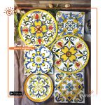 Hand Painted Ceramic Plate & Canvas Combo Set