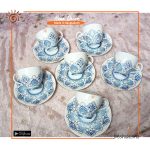 Dot Painted Ceramic Cup with Saucer Set