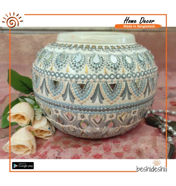 Dot Painted Terracotta Flower Pot