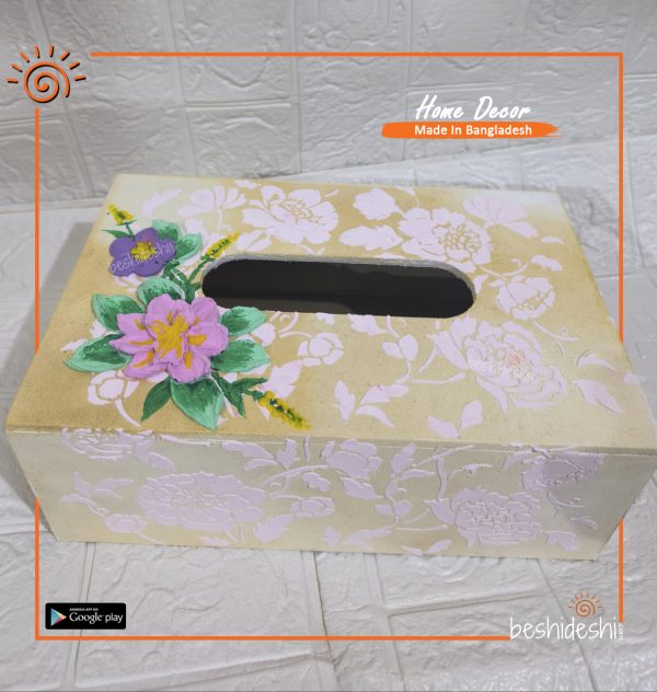 Hand Painted Snow White Tissue Box