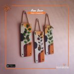 Wooden Hand Painted Wall Décor Set