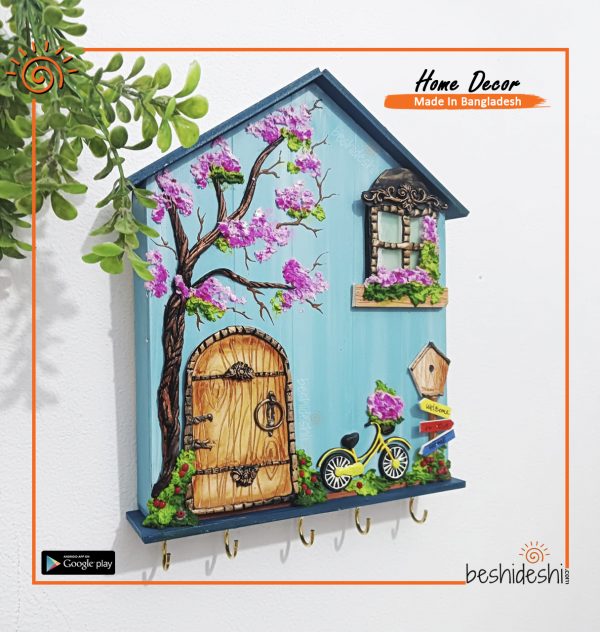 Hand Painted Decorative Key Ring Holder