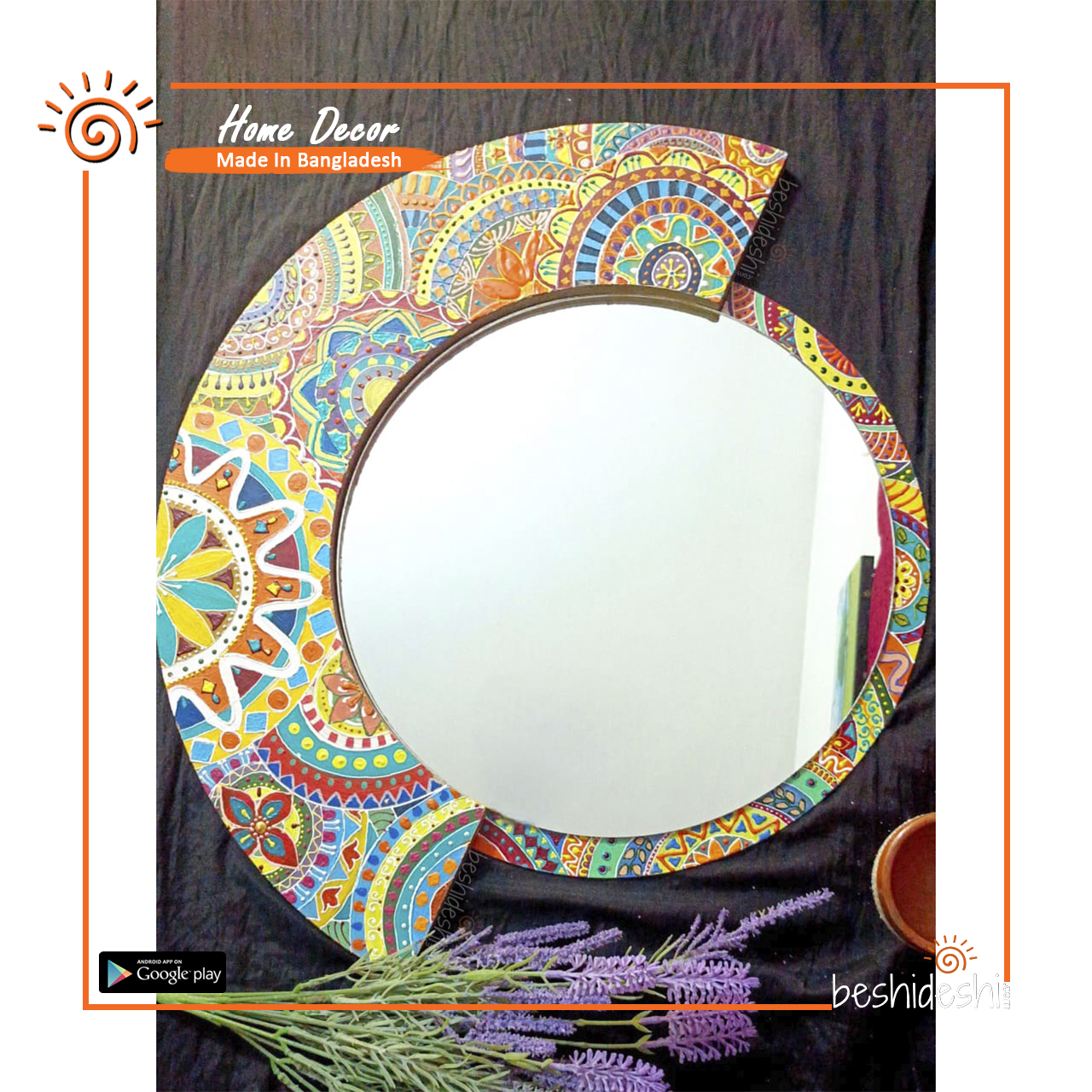 03 Boho Themed Decorative Mirror