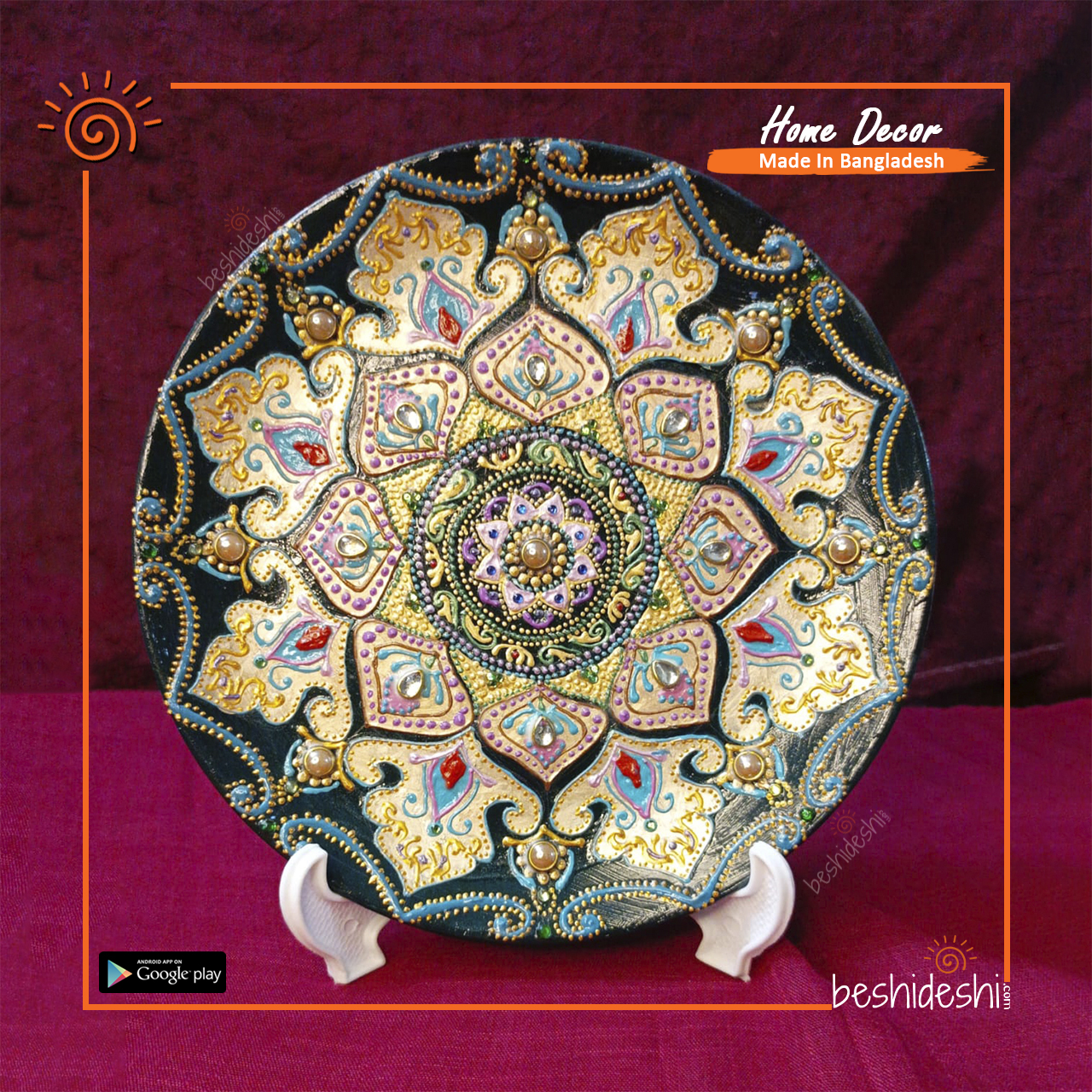 03 Hand Painted Ceramic Plate (Big)