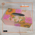 Hand Painted Pink Fairy Decoupage Tissue Box