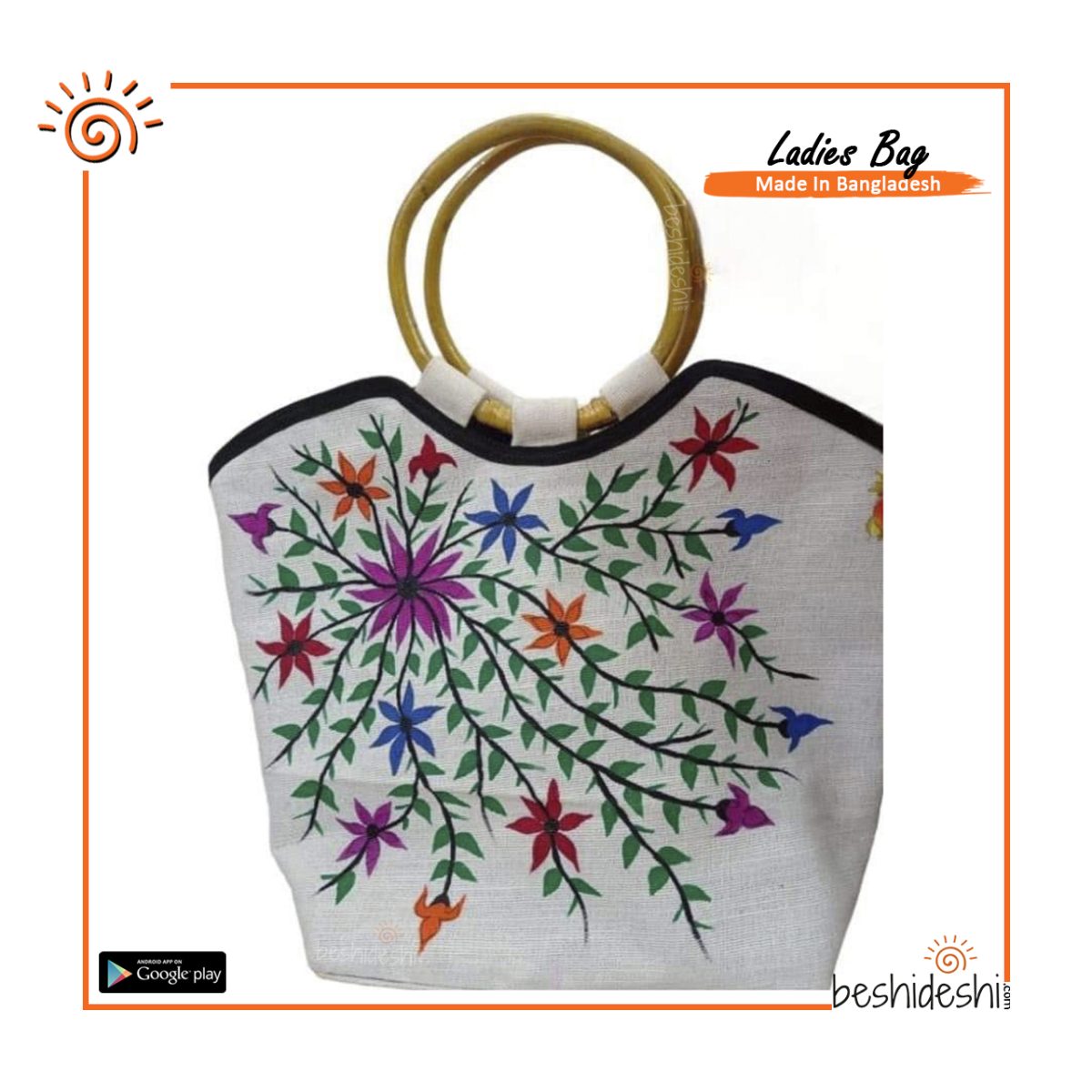 Hand Painted Hand Bag