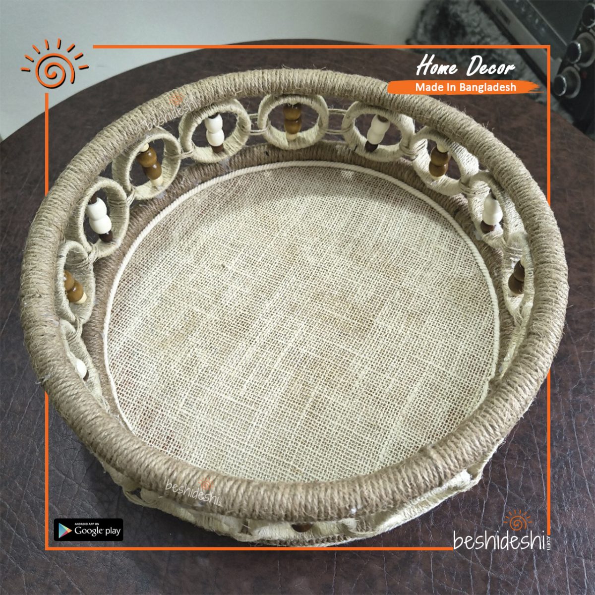 Macramé Round Basket/Tray