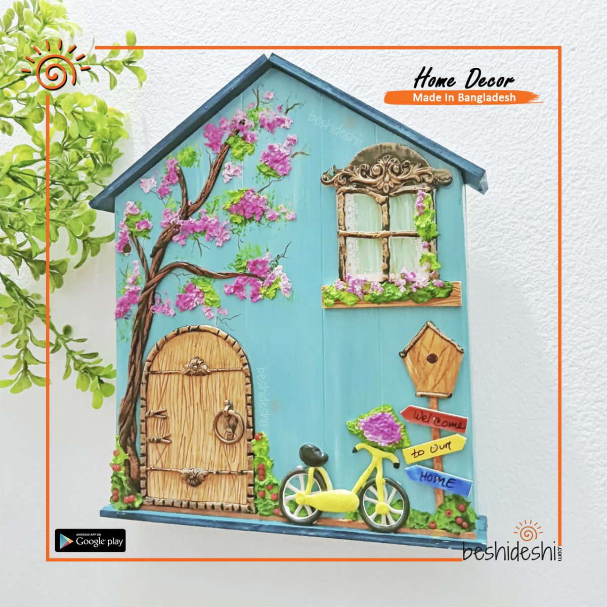 Hand Painted Decorative Key Ring Holder