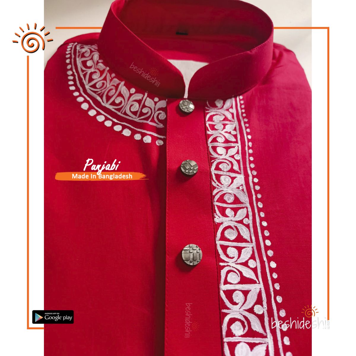 Hand Painted Men's Panjabi