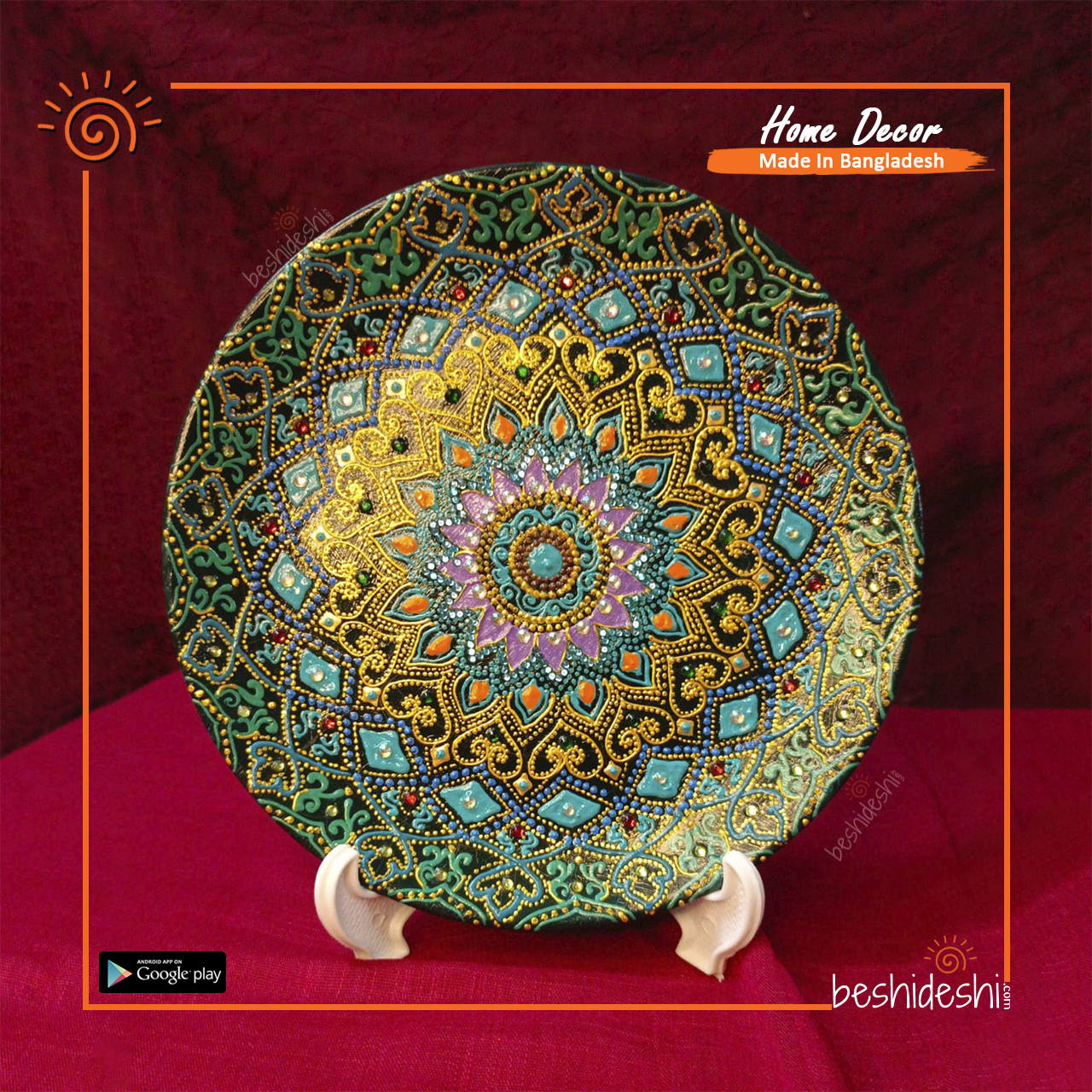 04 Hand Painted Ceramic Plate (Small)