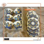 Middle Eastern Themed Ceramic Cup with Saucer Set