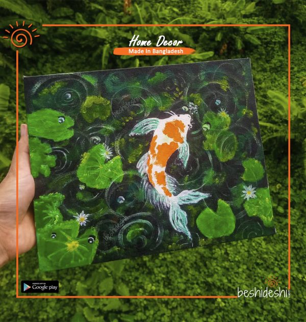 Koi Fish Hand Painted Canvas