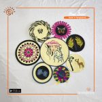 Hand Painted Macramé Boho Wall Décor Set