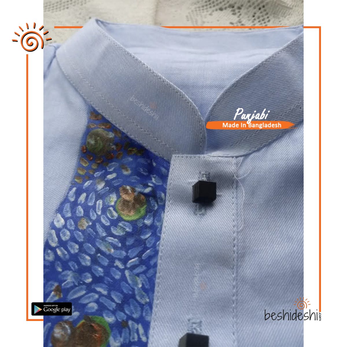 Hand Painted Men's Panjabi