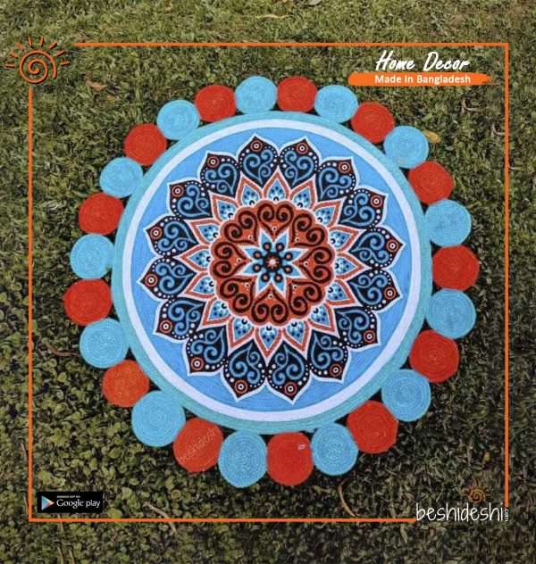 Print Jute Floor Mat