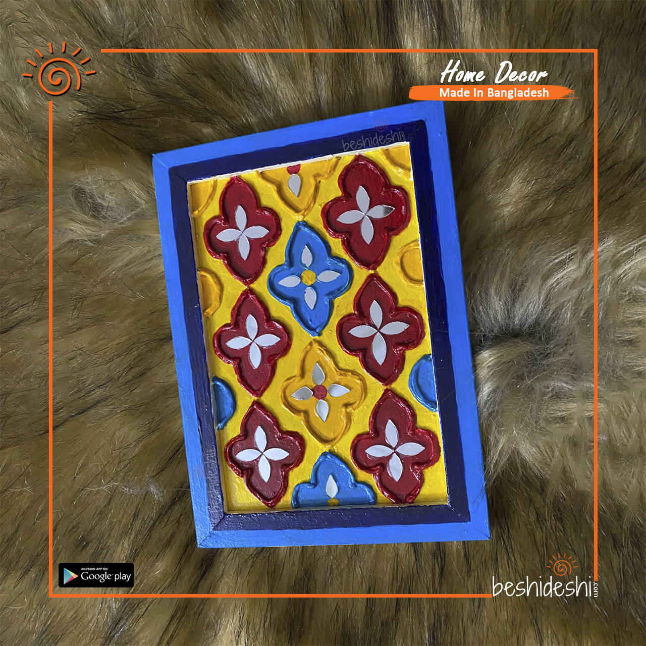 08 Hand Painted Lippan Frame