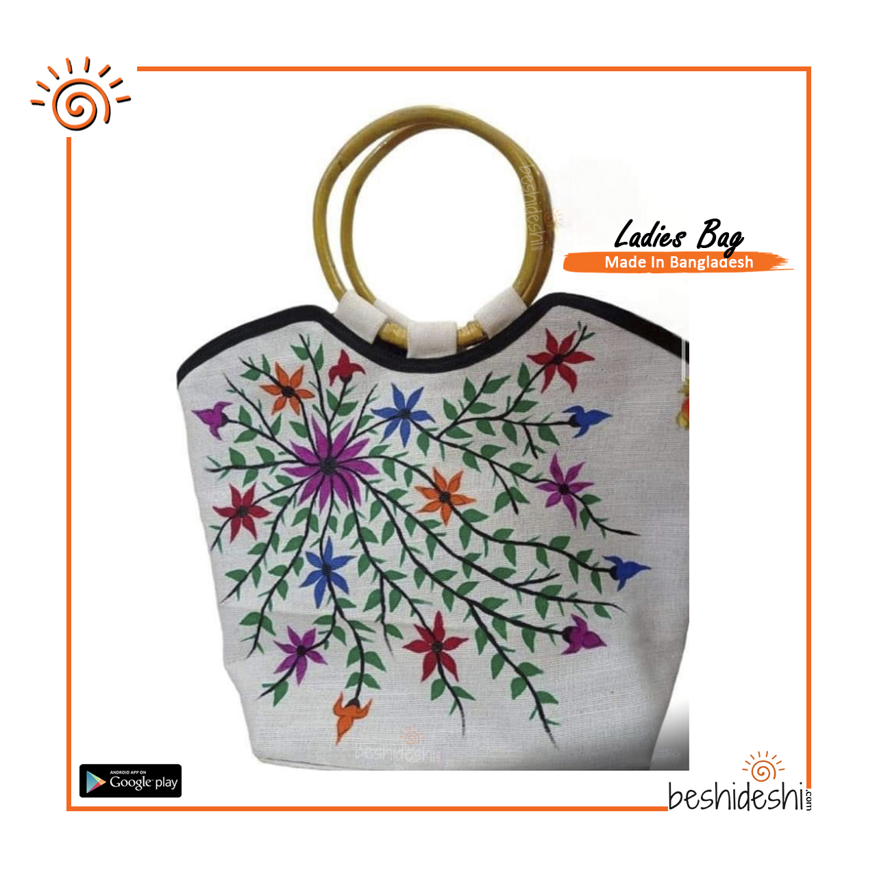 08 Hand Painted Hand Bag