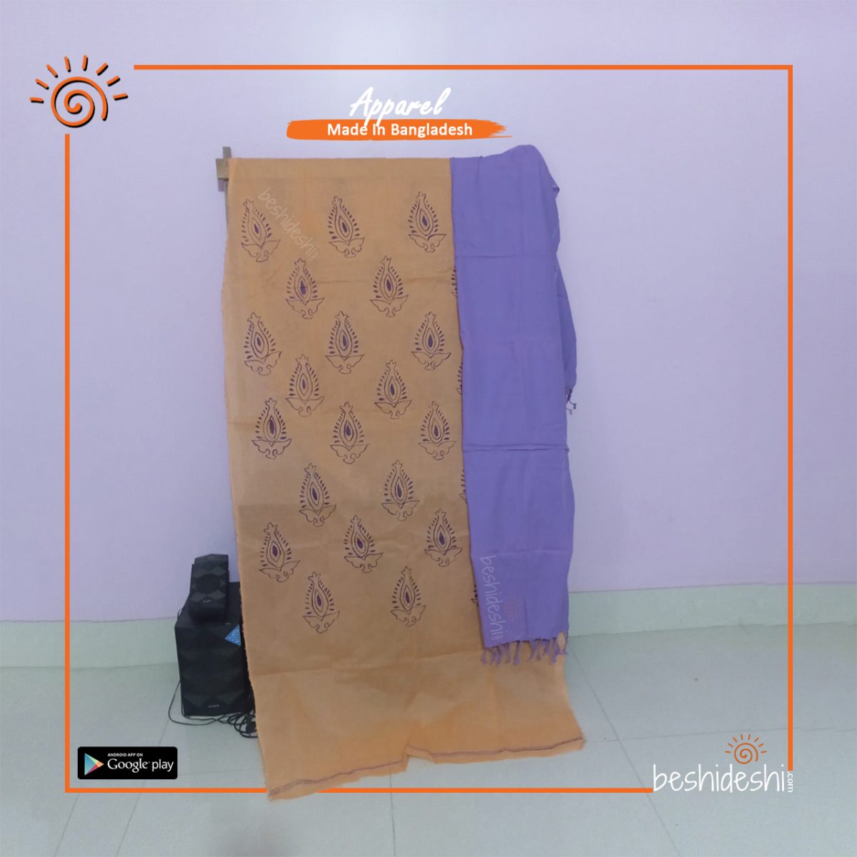 Hand Painted Unstitched Three-piece