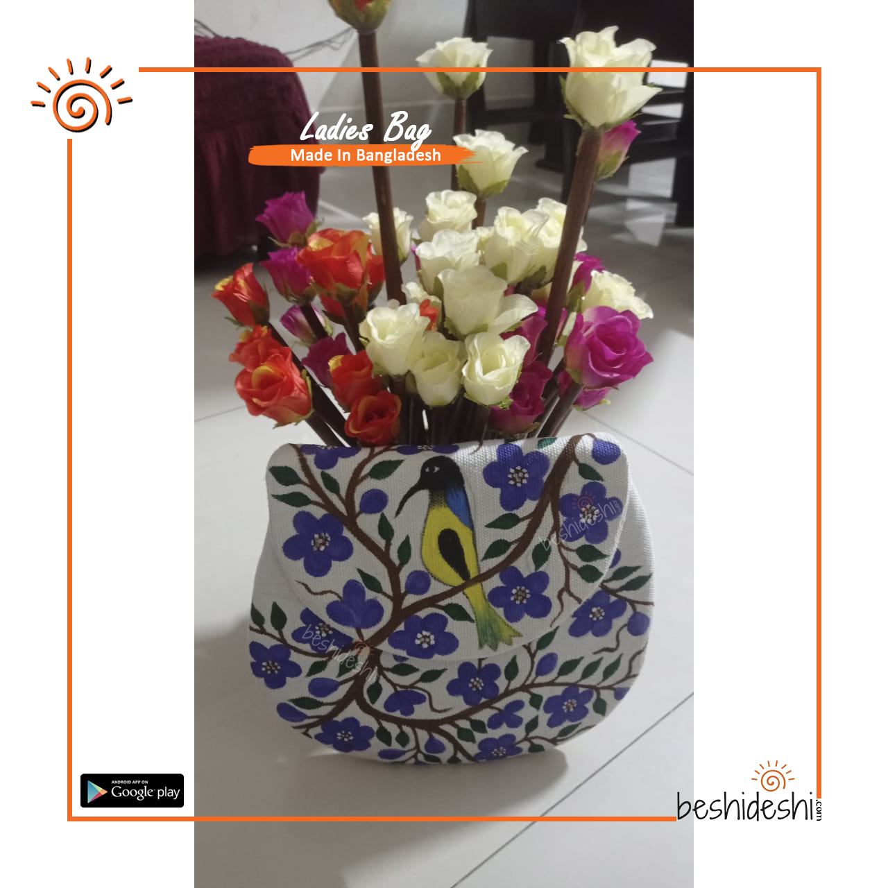 11 Hand Painted Crossbody Bag