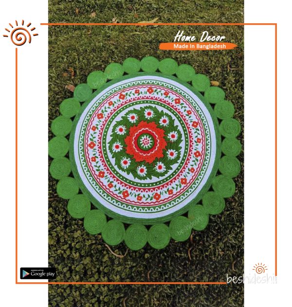 Print Jute Floor Mat