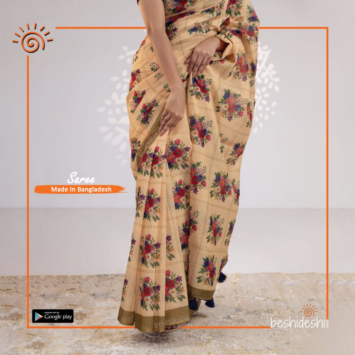 Pushpo Moon Silk Saree