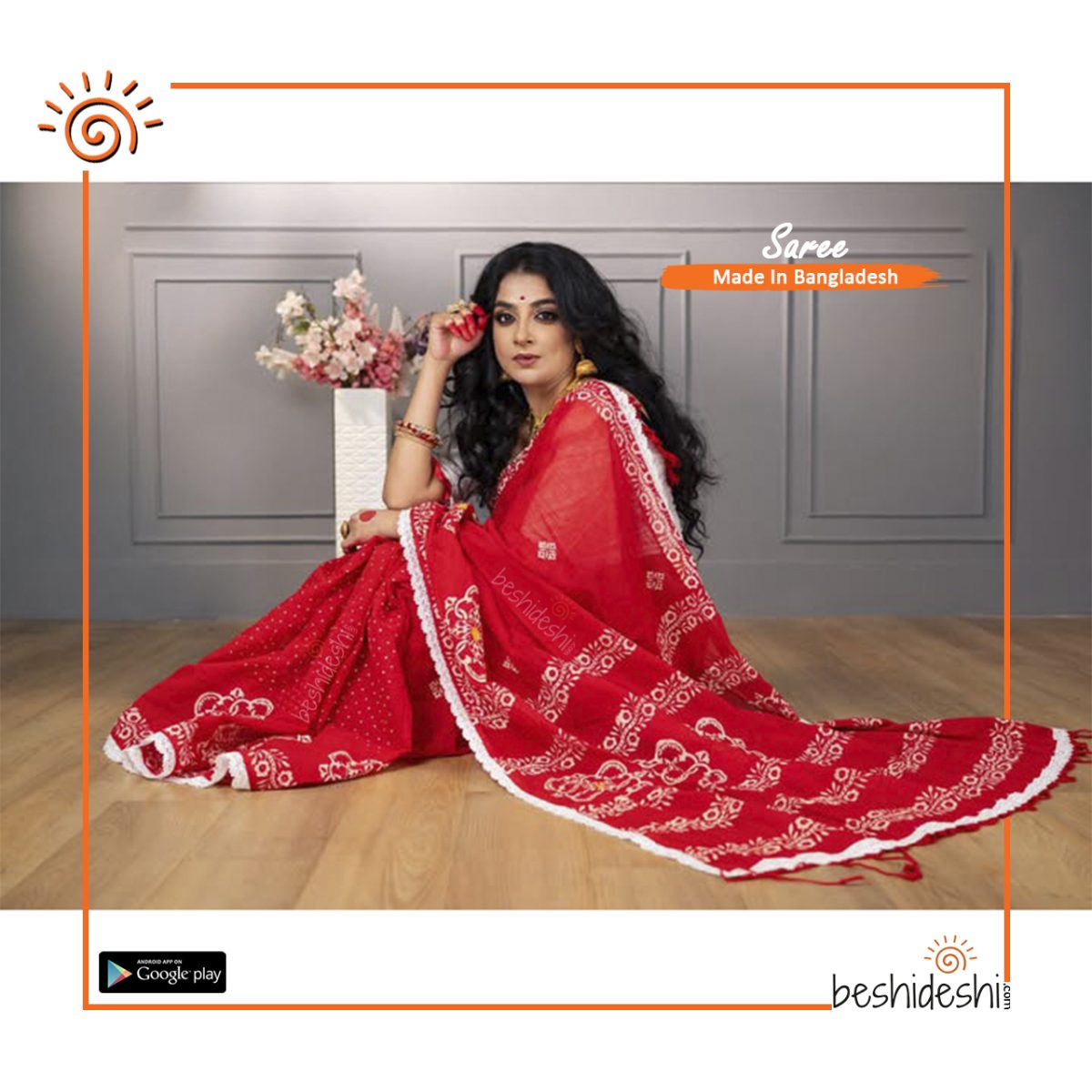 Mollika Cotton Block Print Saree