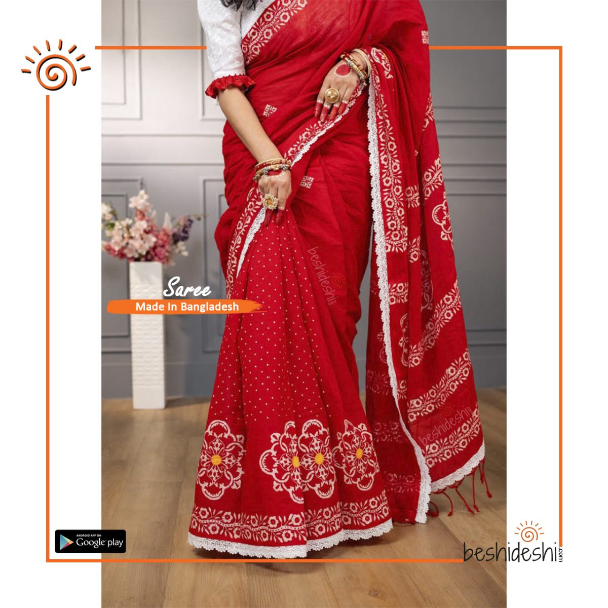 Mollika Cotton Block Print Saree