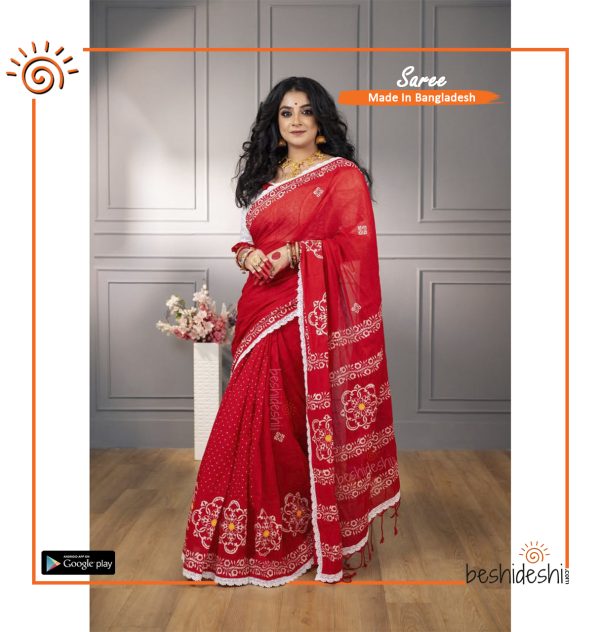 Mollika Cotton Block Print Saree