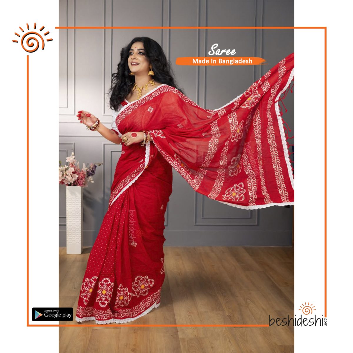 Mollika Cotton Block Print Saree