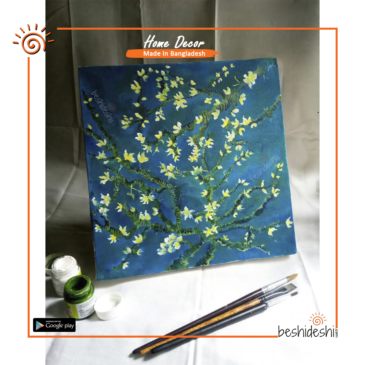 15 Almond Blossom Hand Painted Canvas