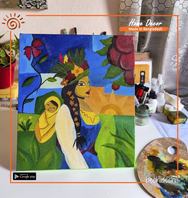 Symbol of Motherhood Hand Painted Canvas