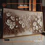 Flower Texture Art Canvas with Frame