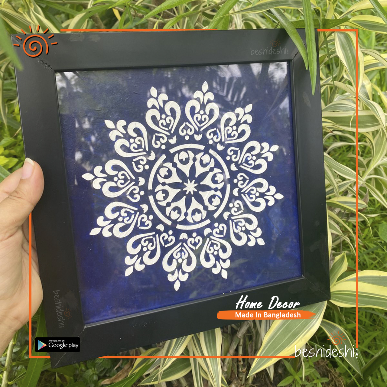 19 Gul Hand Painted Frame