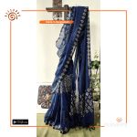 Nilkomol Handloom Block Print Saree