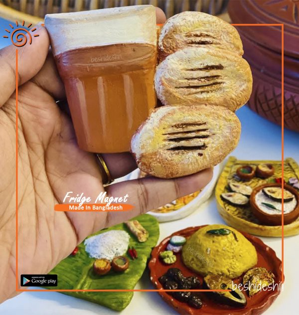 Ca with Biscuit Fridge Magnet